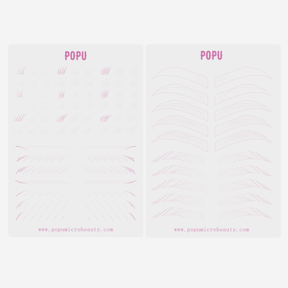 POPU New Double Side PMU Practice Pads 5 Sheets - POPU MICRO BEAUTY